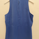Second-Hand - Calvin Klein Sky Blue Satin Peplum Top Size L - SwapUp