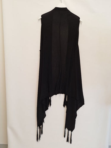Second-Hand - Harry Who Knit Tassel Sleeveless Cardigan Size L - SwapUp