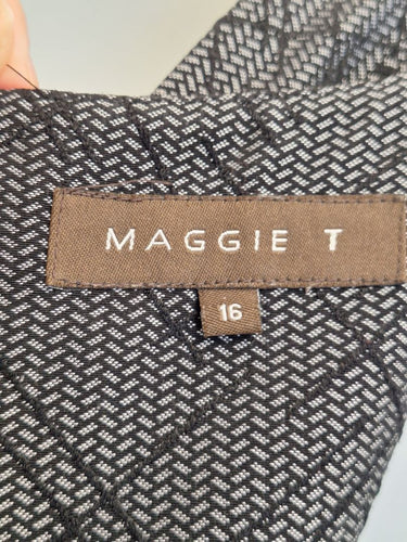 Second-Hand - Maggie T Cross Weave Midi Dress Size 16 - SwapUp