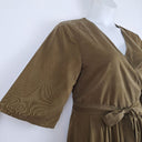 Second-Hand - Kowtow Olive Summer Wrap Dress Size M - SwapUp
