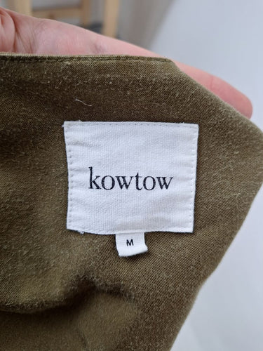 Second-Hand - Kowtow Olive Summer Wrap Dress Size M - SwapUp