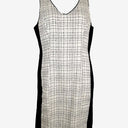 Second-Hand - White House Black Market Staple Tweed Tailored Office Midi Dress Size 12 - SwapUp