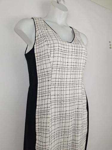 Second-Hand - White House Black Market Staple Tweed Tailored Office Midi Dress Size 12 - SwapUp