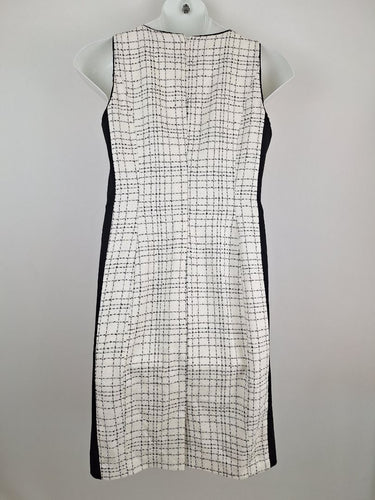 Second-Hand - White House Black Market Staple Tweed Tailored Office Midi Dress Size 12 - SwapUp