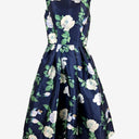 Second-Hand - Chi Chi London Off To the Races Navy Midi Dress Size 6 - SwapUp