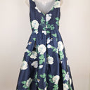 Second-Hand - Chi Chi London Off To the Races Navy Midi Dress Size 6 - SwapUp
