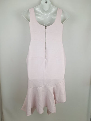 Second-Hand - By Johnny Structured Musk Hi-Low Midi Dress Size 12 - SwapUp