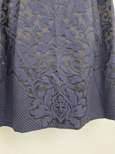 Second-Hand - Anthea Crawford Aubergine Jacquard Tailored Evening Midi Dress Size 10 - SwapUp