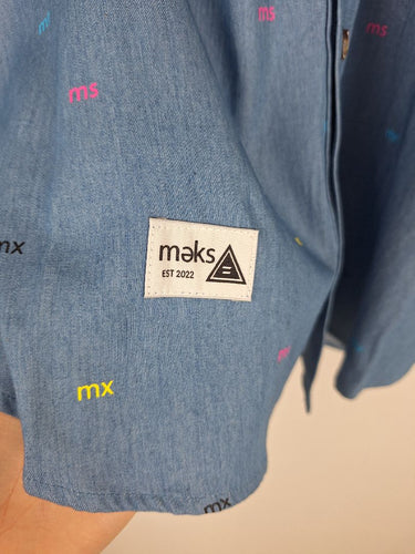 Second-Hand - meks Chambray Unisex branded Shirt Size 10 - SwapUp