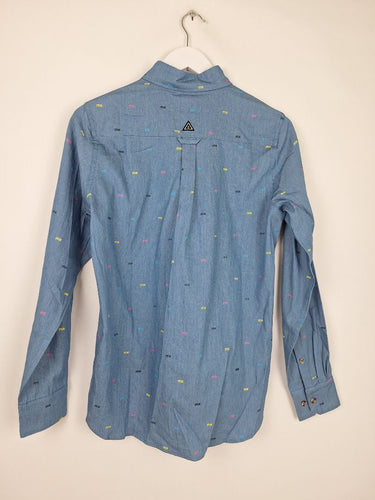 Second-Hand - meks Chambray Unisex branded Shirt Size 10 - SwapUp