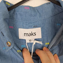 Second-Hand - meks Chambray Unisex branded Shirt Size 10 - SwapUp
