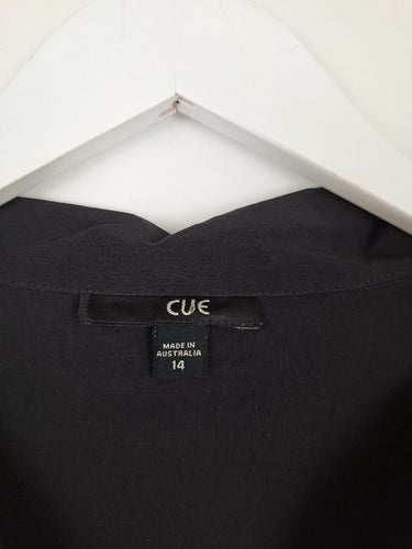Second-Hand - Cue Tailored Open Collar Belt Top Size 14 - SwapUp