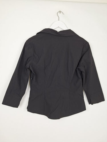 Second-Hand - Cue Tailored Open Collar Belt Top Size 14 - SwapUp