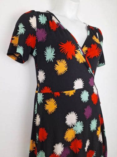Second-Hand - Leona Edmiston Chic Summer Time Wrap Midi Dress Size 12 - SwapUp