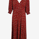 Second-Hand - Leona Edmiston Maroon Star Light Sophisticated Dress Size 12 - SwapUp