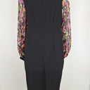 Second-Hand - Leona Edmiston Floral Puff Sleeved Bodycon Mini Dress Size 12 - SwapUp