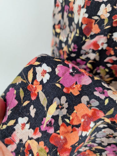 Second-Hand - Witchery Casual Linen Spring Flowers Mini Dress Size 10 - SwapUp