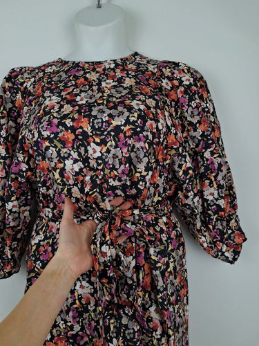 Second-Hand - Witchery Casual Linen Spring Flowers Mini Dress Size 10 - SwapUp