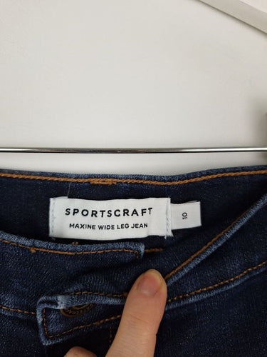 Second-Hand - Sportscraft Dark Wash Boot Cut Jeans Size 10 - SwapUp