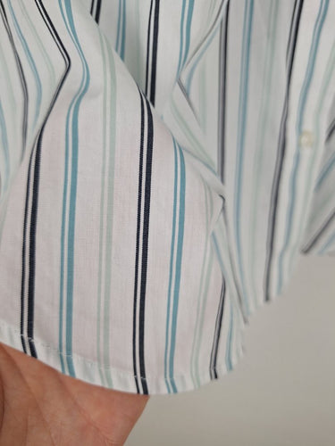 Second-Hand - David Lawrence Essential Shades of Blue Striped Shirt Size 12 - SwapUp