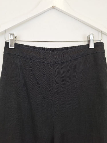 Second-Hand - Amelius Noir Elegant Straight Leg Linen Pants Size 10 - SwapUp