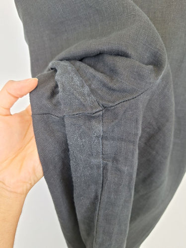Second-Hand - Amelius Noir Elegant Straight Leg Linen Pants Size 10 - SwapUp