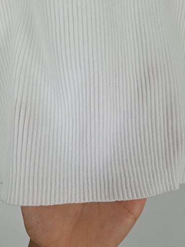 Second-Hand - Sovere Vanilla Ribbed Halter Neck Top Size 10 - SwapUp
