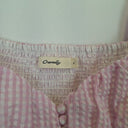 Second-Hand - Ownley Pretty In Pink Gingham Olive Top Size S - SwapUp