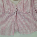 Second-Hand - Ownley Pretty In Pink Gingham Olive Top Size S - SwapUp