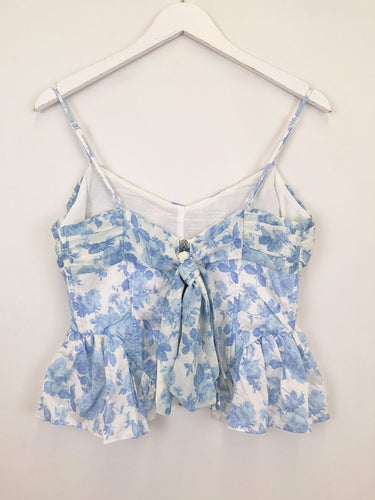 Second-Hand - For Love & Lemons Oliver Floral Tie Back Corset Top Size M - SwapUp