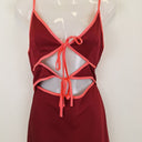 Second-Hand - Misha Ramira Burgundy Cut Out Maxi Dress Size M - SwapUp
