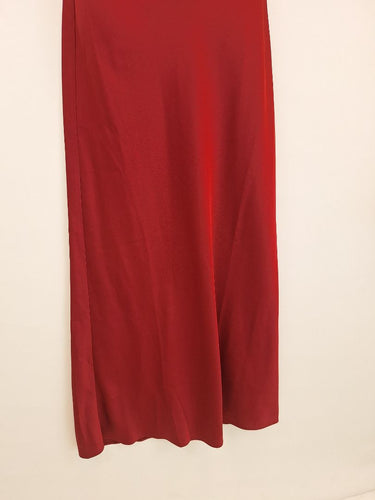 Second-Hand - Misha Ramira Burgundy Cut Out Maxi Dress Size M - SwapUp