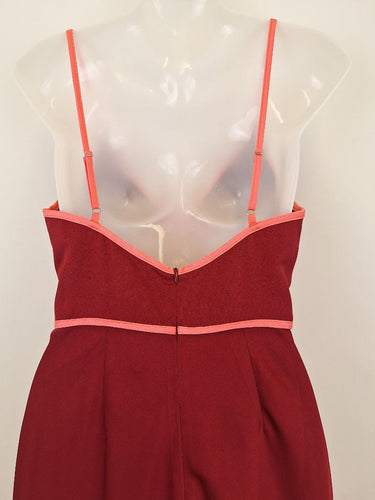Second-Hand - Misha Ramira Burgundy Cut Out Maxi Dress Size M - SwapUp