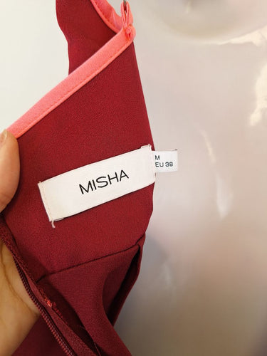 Second-Hand - Misha Ramira Burgundy Cut Out Maxi Dress Size M - SwapUp