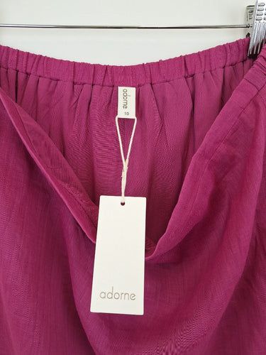 Second-Hand - Adorne Magenta Albany Straight Midi Skirt Size 10 - SwapUp