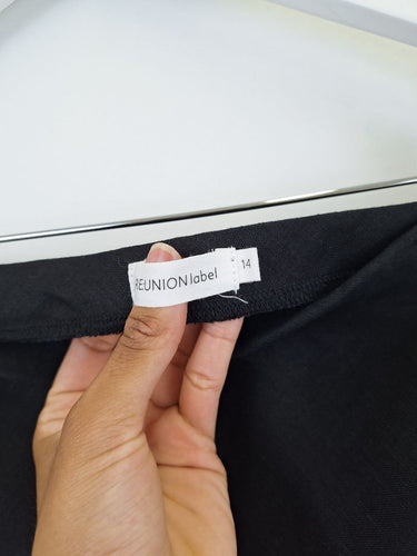 Second-Hand - Assorted Brands Classic Bias Cut Linen Midi Skirt Size 14 - SwapUp