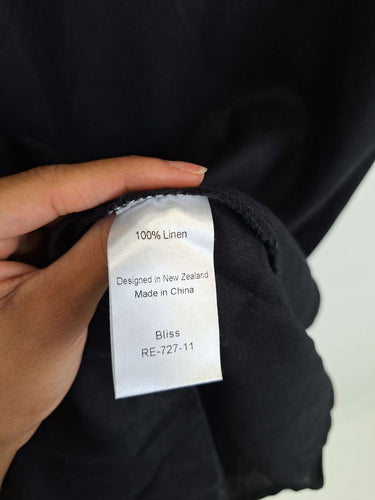 Second-Hand - Assorted Brands Classic Bias Cut Linen Midi Skirt Size 14 - SwapUp
