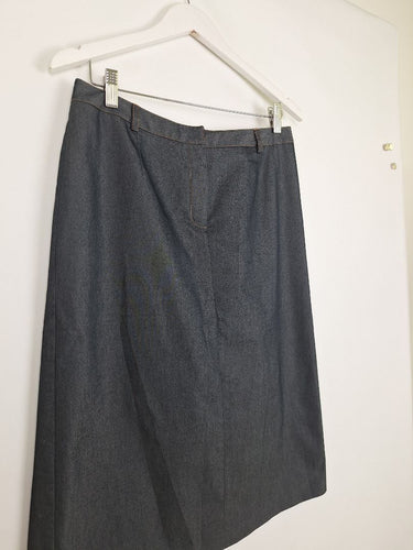 Second-Hand - Country Road Light Grey Denim Look Pencil Skirt Size 12 - SwapUp