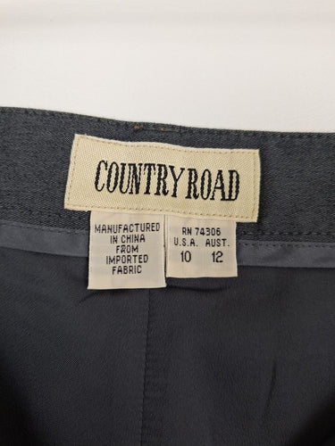 Second-Hand - Country Road Light Grey Denim Look Pencil Skirt Size 12 - SwapUp