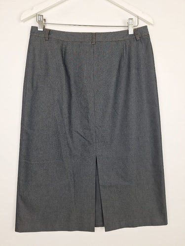 Second-Hand - Country Road Light Grey Denim Look Pencil Skirt Size 12 - SwapUp