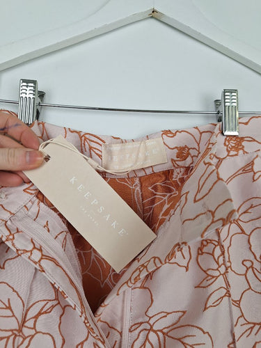 Second-Hand - Keepsake Baby Pink Entrance Jacquard Floral Pants Size XS - SwapUp