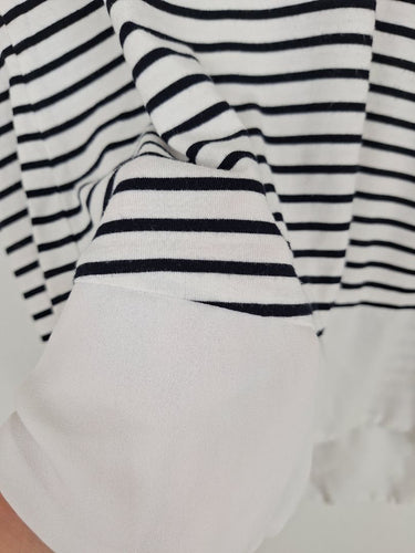 Second-Hand - Witchery Essential Striped V Neck Top Size XS - SwapUp