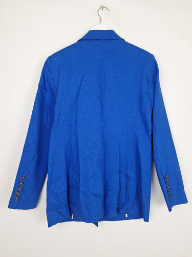 Second-Hand - Witchery Royal Blue Linen Blazer Size 10 - SwapUp