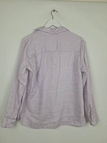 Second-Hand - David Lawrence Lavender Gingham Shirt Size 12 - SwapUp