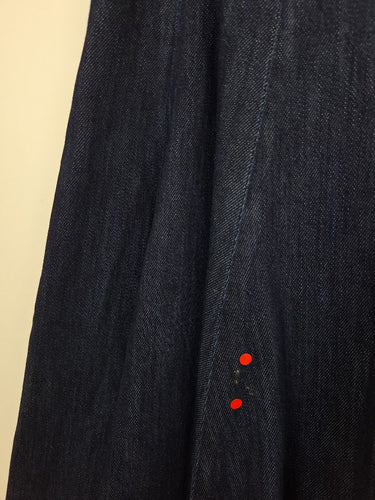 Second-Hand - Commonry Deep Indigo Denim Contrast Stitch Skirt Size 10 - SwapUp