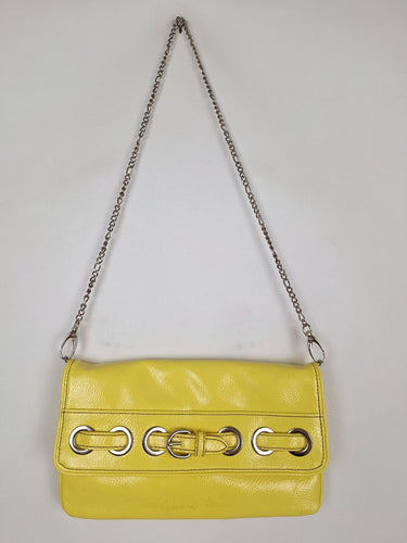 Second-Hand - Nine West Canary Yellow Eyelet Bag - SwapUp