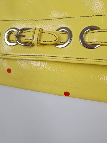 Second-Hand - Nine West Canary Yellow Eyelet Bag - SwapUp