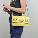 Second-Hand - Nine West Canary Yellow Eyelet Bag - SwapUp