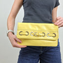 Second-Hand - Nine West Canary Yellow Eyelet Bag - SwapUp