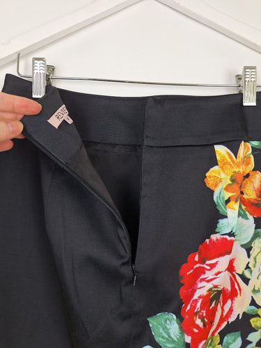 Second-Hand - Review Lace Trimmed Floral Pencil Midi Skirt Size 8 - SwapUp